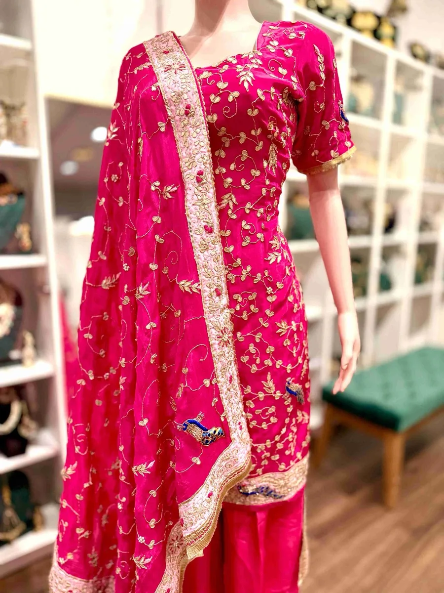Fuchsia Peacock Elegance Salwar Suit